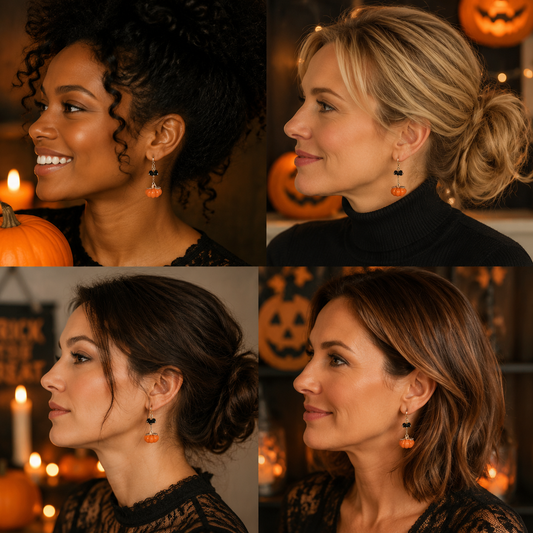 Delicate Pumpkin-Halloween Earring Style 1