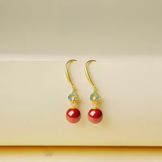 Golden green clouds Earrings - Amplify Your Luck