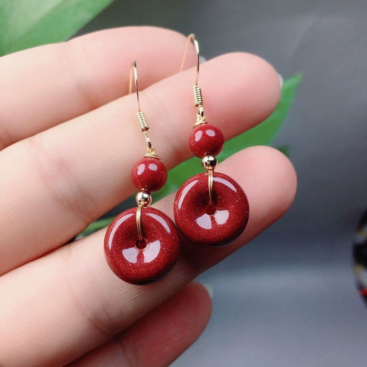 Ruby Pendant Earrings - Love Attractor