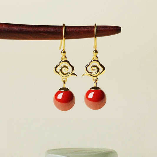 Auspicious Clouds Earrings - Boost Your Fortune