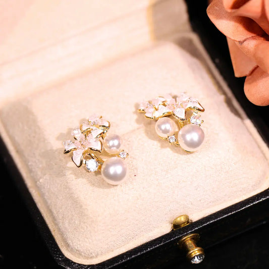 Petals and Pearls earrings