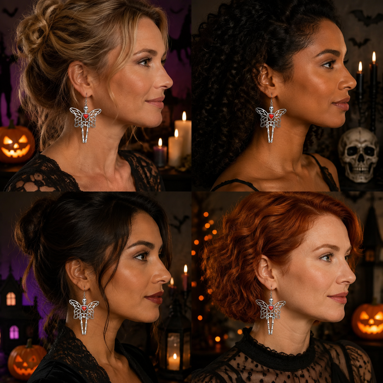 Skeleton Angel-Halloween Earring Style 15