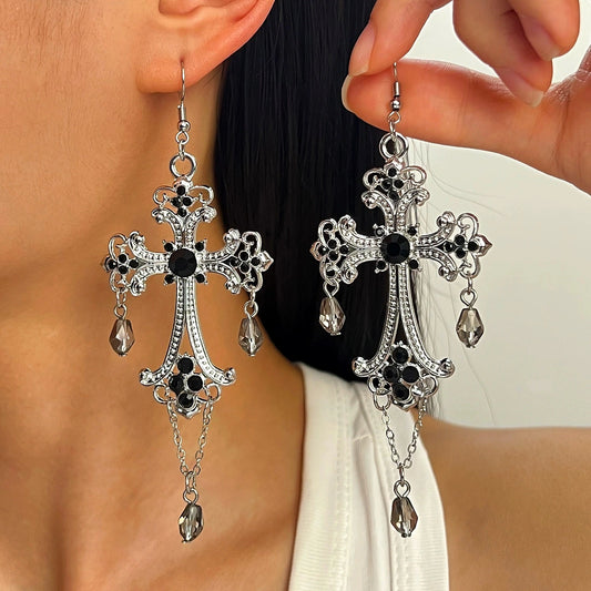 Halloween Earrings - Vampire Cross