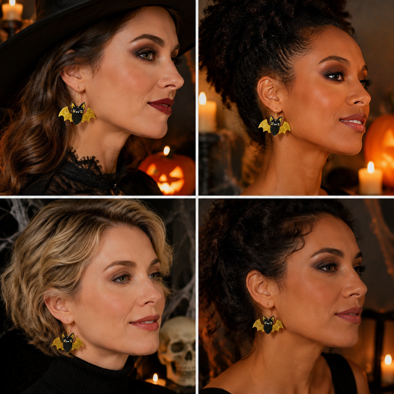 Evil Halloween Bat-Halloween Earring Style 20
