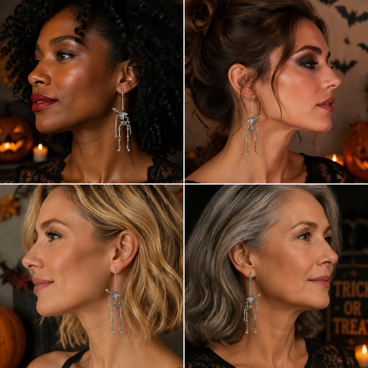 Metal Wind Skull-Halloween Earring Style 21