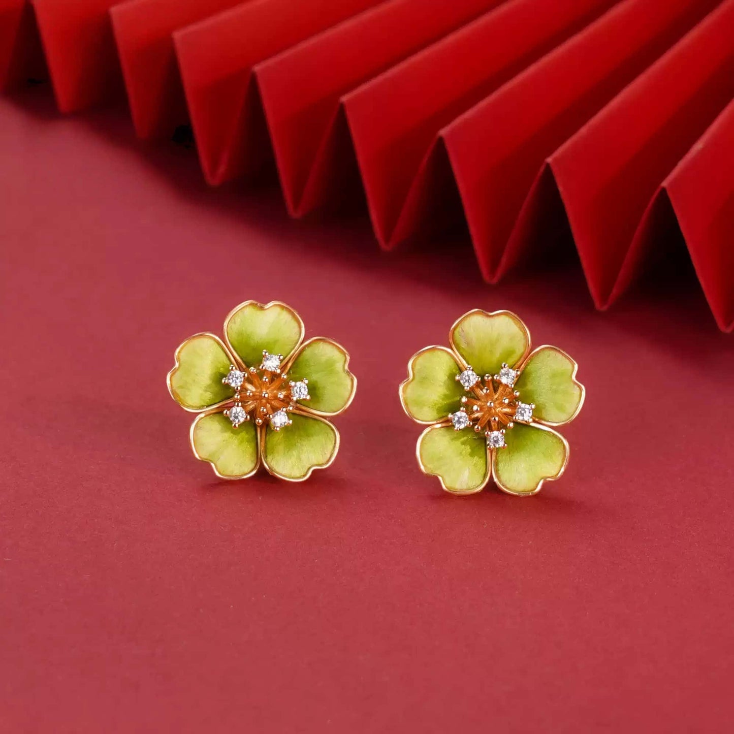 Yellow petals earrings