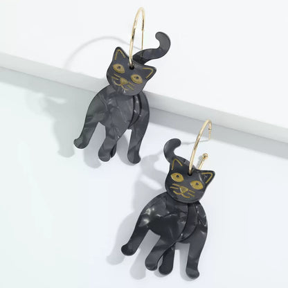 Funny black cat-Halloween Earring Style 7