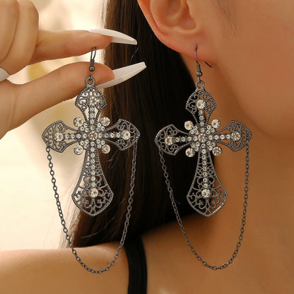 Halloween Earrings - Vampire Cross