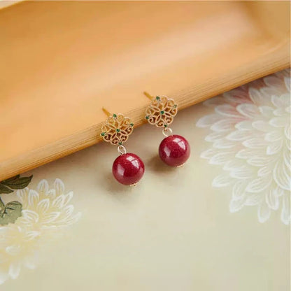 Beautifully designed flowers Earrings - Wealth Magnet  - Health & Longevity Blessing