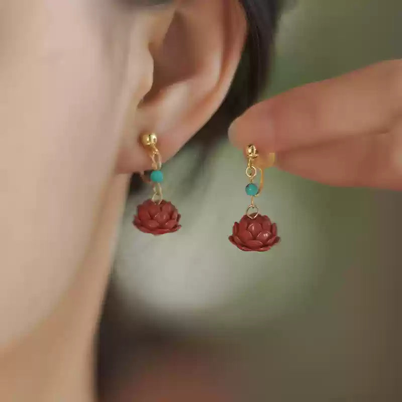 Refined Lotus Earrings - Luck Transformer
