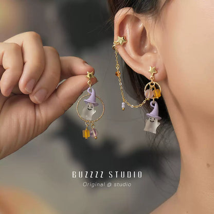 Cute Witch Ghost-Halloween Earring Style 11