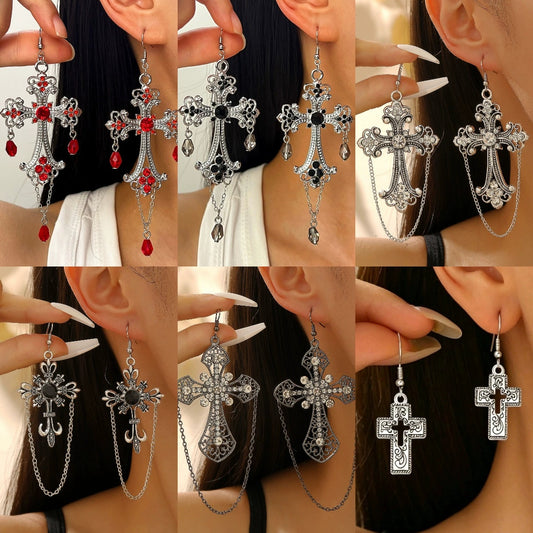 Halloween Earrings - Vampire Cross