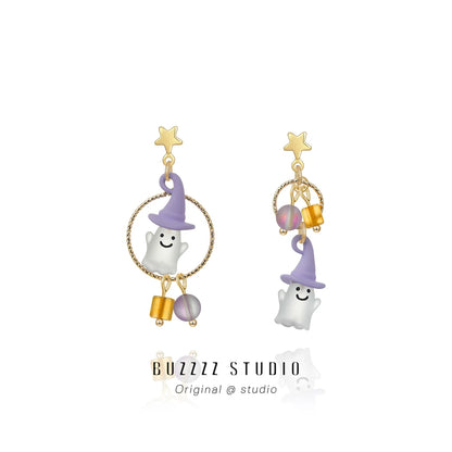 Cute Witch Ghost-Halloween Earring Style 11