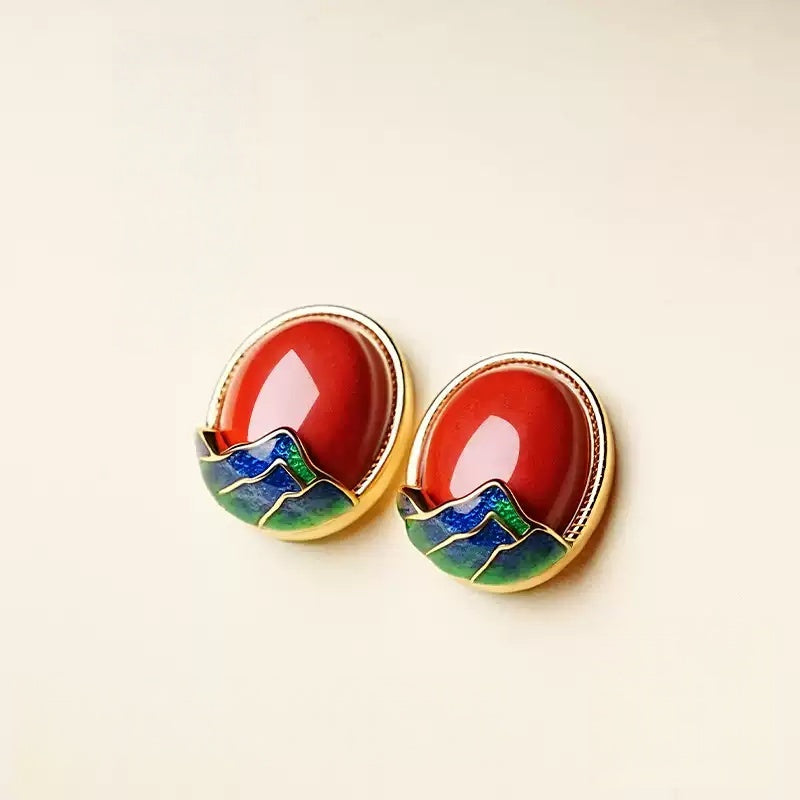 Mountain Vermilion Earrings  - Love Attractor