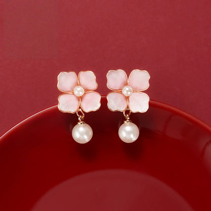 Pink petals earrings