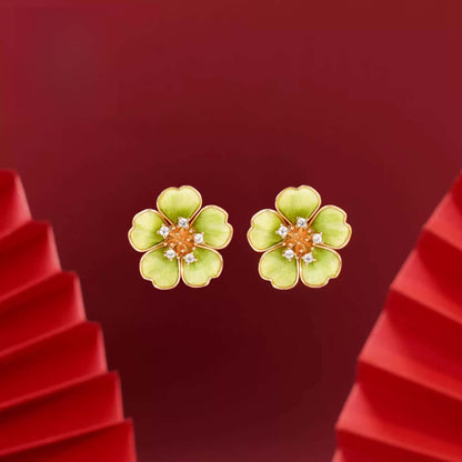 Yellow petals earrings