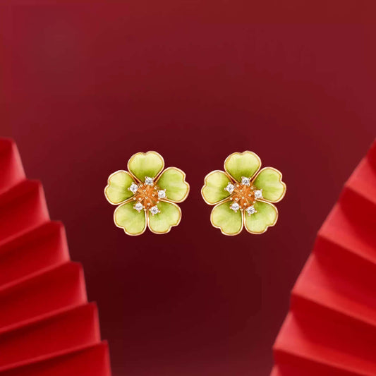 Yellow petals earrings