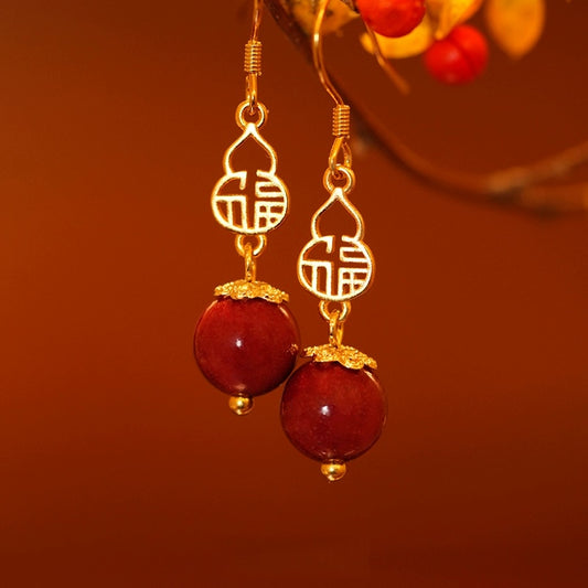 Red Lanterns  Earrings - Wealth Magnet