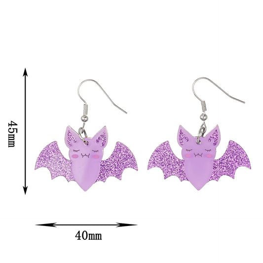 Evil Halloween Bat-Halloween Earring Style 20