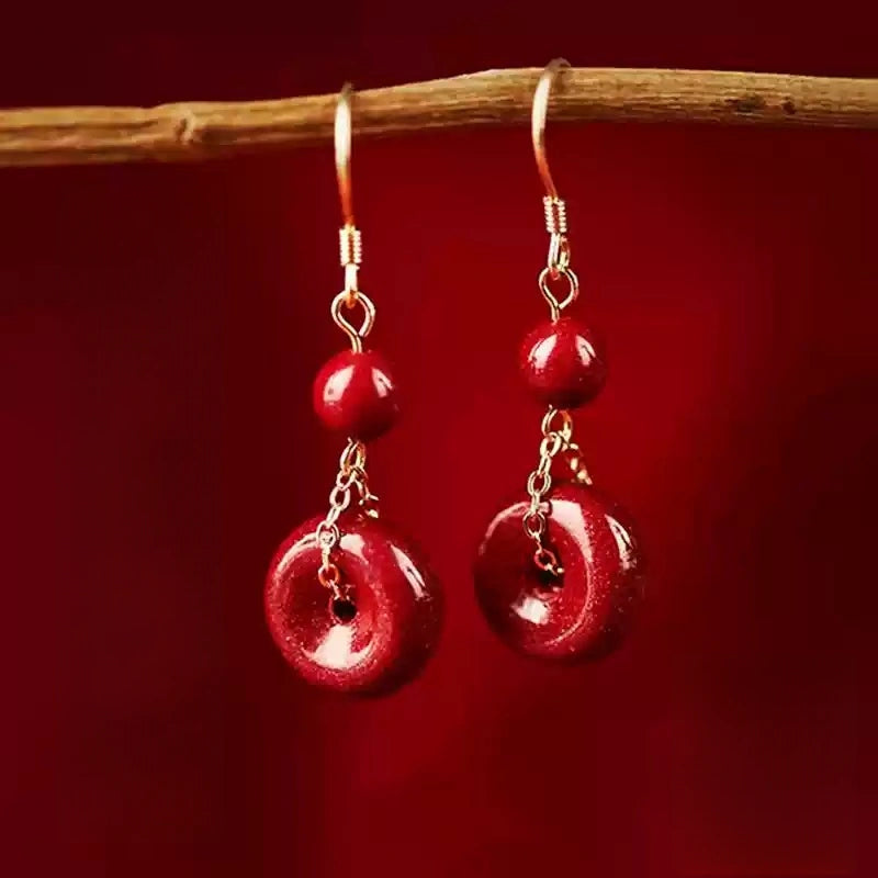 Ruby Pendant Earrings - Love Attractor