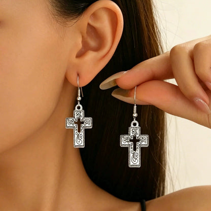 Halloween Earrings - Vampire Cross