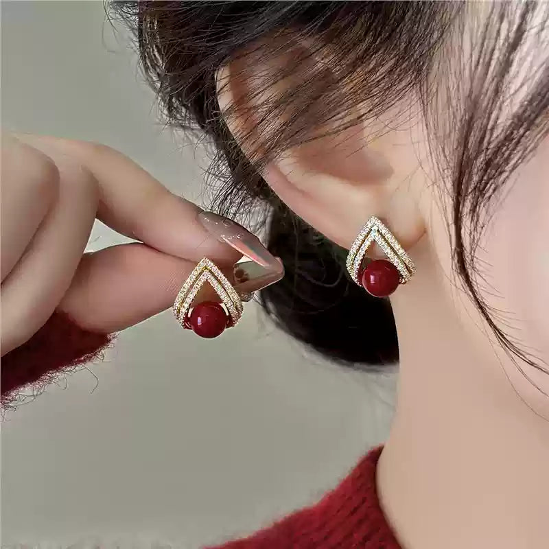 Exquisite design teardrop shape Earrings - Monthly Fortune
