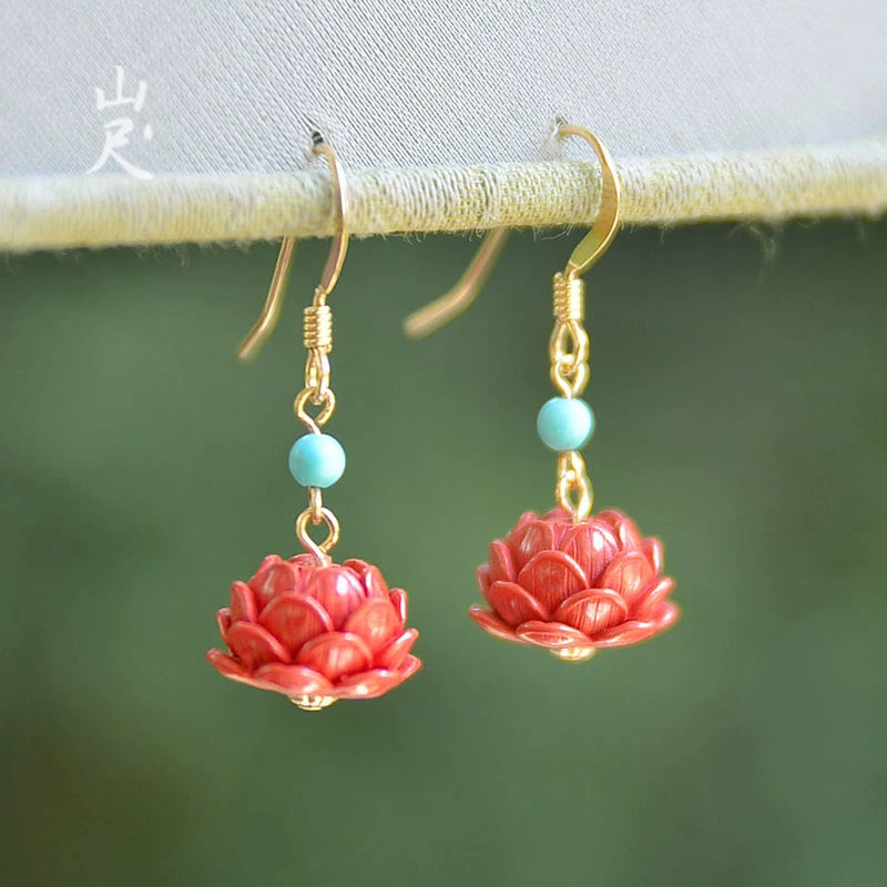 Refined Lotus Earrings - Luck Transformer