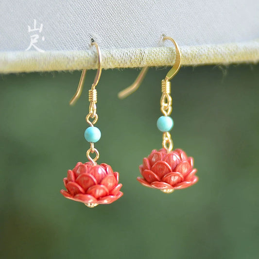 Refined Lotus Earrings - Luck Transformer