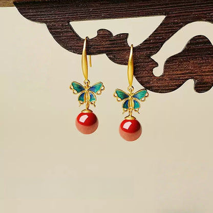 Gold and green handmade design Earrings - Amplify Your Luck