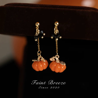 Delicate Pumpkin-Halloween Earring Style 1