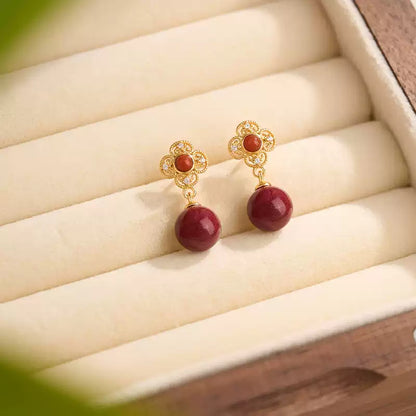 Platycodon grandiflorum Ruby Earrings - Elevate Your Destiny