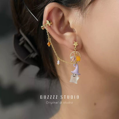 Cute Witch Ghost-Halloween Earring Style 11