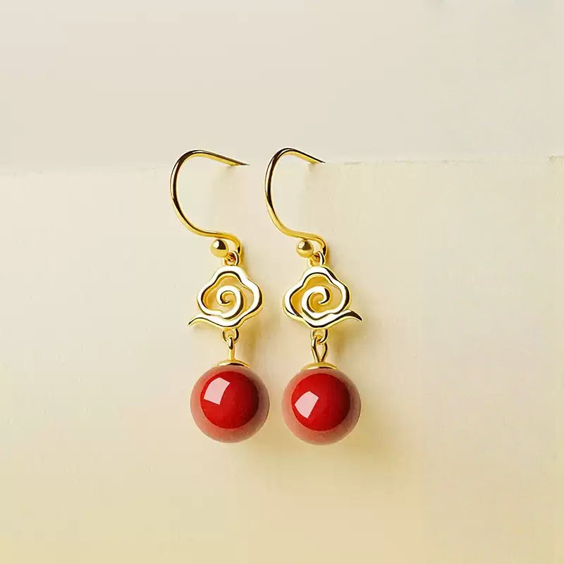 Auspicious Clouds Earrings - Boost Your Fortune
