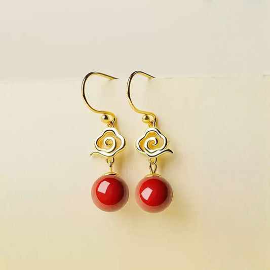Auspicious Clouds Earrings - Boost Your Fortune