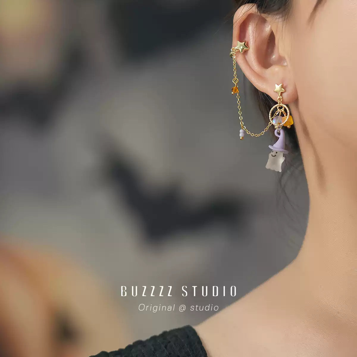 Cute Witch Ghost-Halloween Earring Style 11