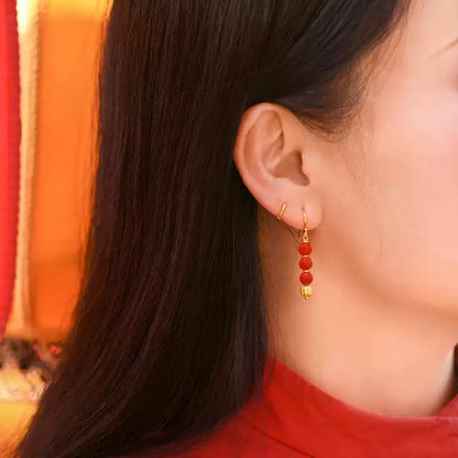 Chinese red lanterns Earrings-  Wellness Blessing