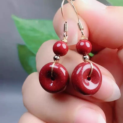 Ruby Pendant Earrings - Love Attractor