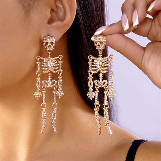 Metal Skull King-Halloween Earring Style 19