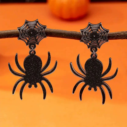 Black Halloween Spider-Halloween Earring Style 14
