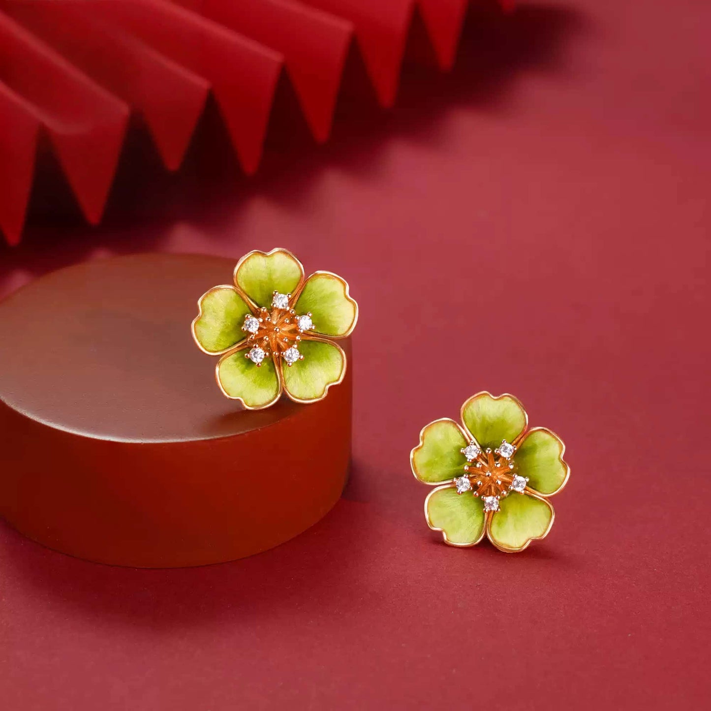 Yellow petals earrings