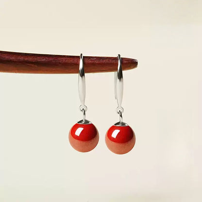 Silver Hook Ruby Earrings - Wealth Magnet
