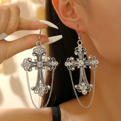 Halloween Earrings - Vampire Cross