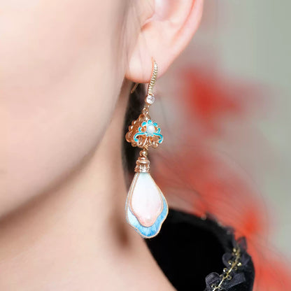 Pink Feathers earrings