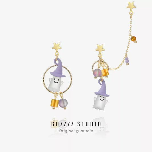 Cute Witch Ghost-Halloween Earring Style 11