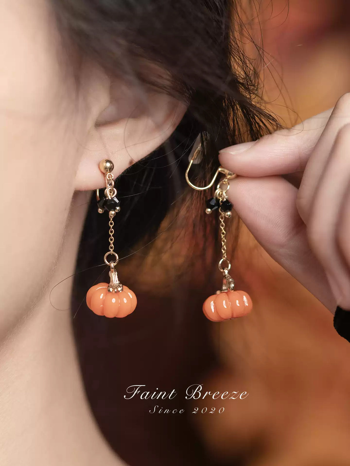 Delicate Pumpkin-Halloween Earring Style 1