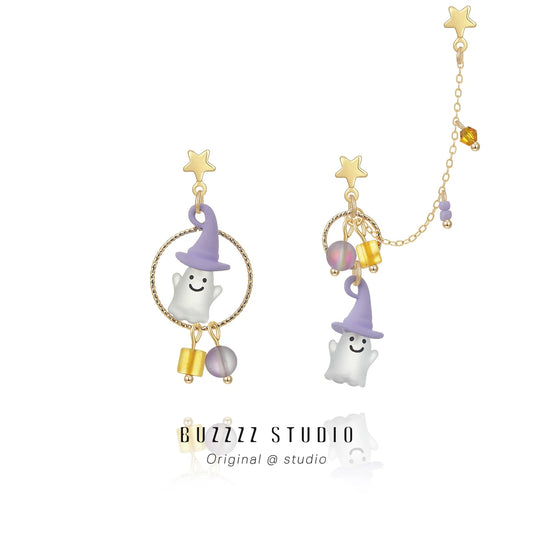 Cute Witch Ghost-Halloween Earring Style 11