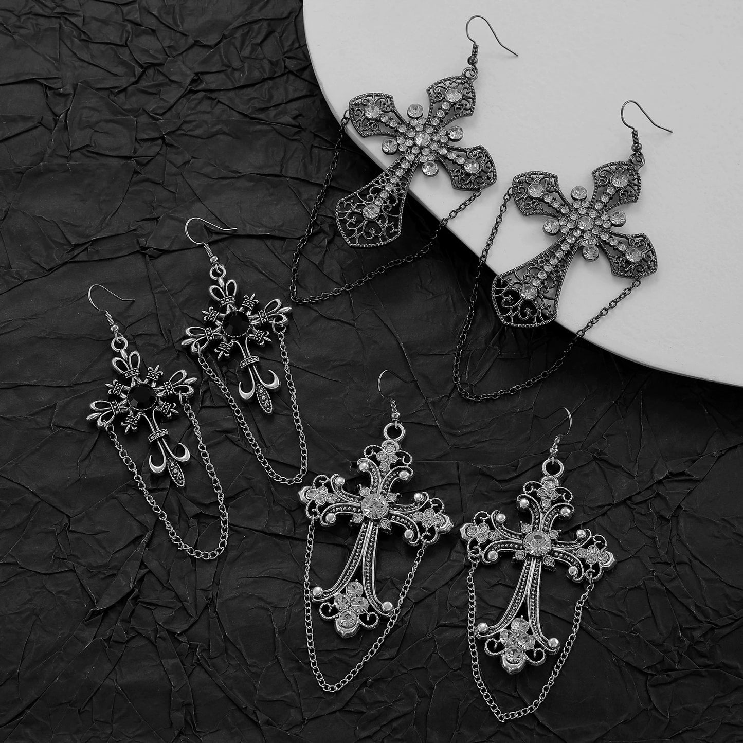 Halloween Earrings - Vampire Cross