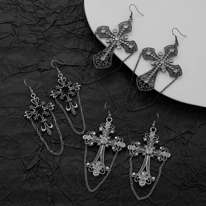 Halloween Earrings - Vampire Cross
