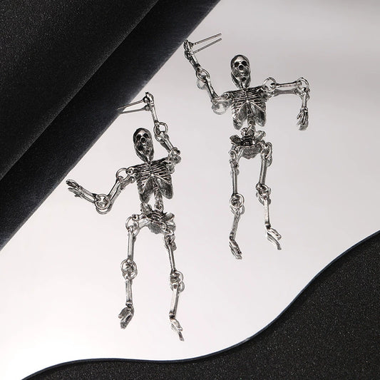 Metal Wind Skull-Halloween Earring Style 21