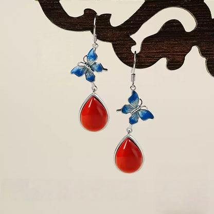 blue butterfly Earrings - Amplify Your Luck